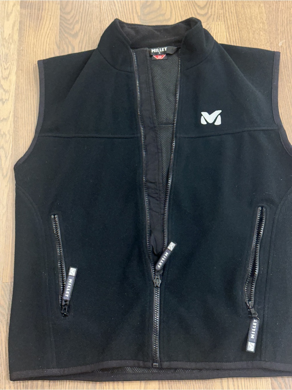 Millet Men's Black Fleece Vest - Zip Front Sleeveless Jacket